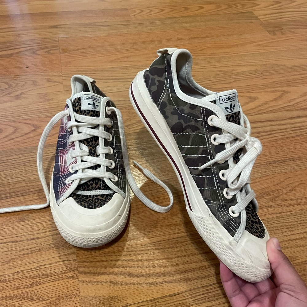 Adidas Camouflage and Leopard Print Sneakers